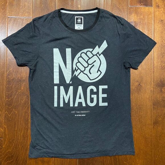 G-Star Raw No Image Just Product Dark Grey Cotton Graphic Tee T-Shirt Men's XL - Picture 3 of 9